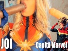 JOI Cosplay CAPITÁN DE MARAVILLAS Jerk Off Instruction BBC Big boobs Big ASS