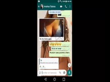 Angela es una amiga del trabajo, hablamos por WhatsApp, la convenzo de hacer una videollamada, me dice que quiere ver mi polla ... EN LA VIDEO LLAMADA ME MUESTRA SUS TETAS ENORMES Y VIENE EN MENOS DE 5 ¡MINUTOS!