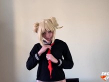 Garganta profunda apasionada y follando duro con Himiko Toga de League of Villains