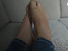 Video chat con los pies sexys de tu novia (fetichismo de pies, plantas, dedos de los pies)