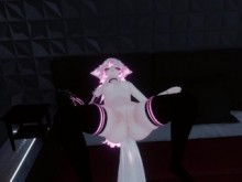 VRChat Girl Cute Gime hasta que se corre con vibrador