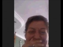 Abuelita ecuatoriana sorprendida con mi polla