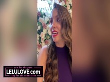 Nena completamente maquillada, cabello rizado y lápiz labial para bailes autofotos de gala elegantes y se queda atrapada en el vestido y necesita abrir la cremallera - Lelu Love