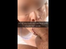 Scarlett VanWhite - Sexy Hotwife envía Cuckold Captions Snaps a su esposo mientras recibe un facial.