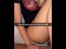 ¡Dejé que mi compañero de cuarto ME FOLLE bruscamente! Snapchat Cornudo Alemán