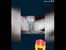 Llamada por Skype de tía Telugu de tetas grandes