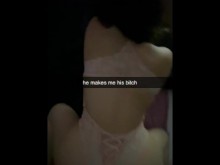 Novia infiel envía Snapchat a su novio mientras la follan