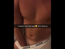 Chica de gimnasio de 18 años chupa la polla de los entrenadores Snapchat