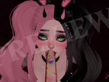 La novia gótica sopla tu polla gorda