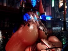 La linda gatgirl monta tu polla bajo la lluvia ❤️ - POV - Seguimiento de la cara