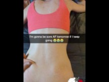 Trampa de yoga amateur milf folla instructor de fitness en snapchat - corchado y creampied