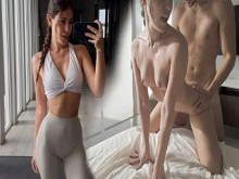 La nena latina sudorosa se la follan duro después del entrenamiento