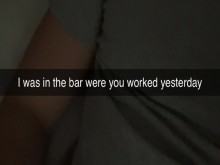 ¡Un camarero hace trampa conmigo después del club! Snapchat