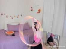 Kitty Cam Girl Hula Hoops para ti