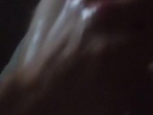 Acariciando mi gran polla