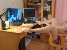 La reunión de video chat terminó con la filmación de porno caliente