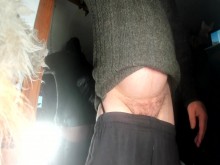 pantalones casi bajados webcam