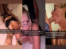 Rubia caliente CORNE a su molesto novio en SNAPCHAT con la POLLA GIGANTE de su MEJOR AMIGOS ????