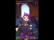 Snapchat de Sombra masturbándose para ti (animación corta de Overwatch Futanari)