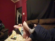 Diversión nocturna con mi novia.