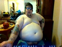 Fat Boy Webcam Jack Off en pantalones cortos de ropa interior ????????