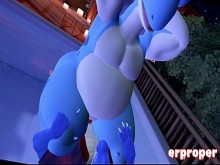 Placer en el chat de realidad virtual Cajun Feral Gator engendra un Anthro Lapras grueso