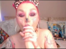 KITTY Disfraz INTENSIVO BJ Provocándote con mis ENORMES TETAS Dirtytalk AHEGAO FACIAL