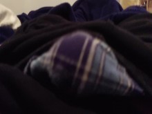 Boxers a cuadros azules sin manos cum