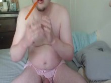 ¡Cepillado de semen para WildKarma_ en CB! Cumslut cepillo de dientes CEI, ¡vino dos veces!