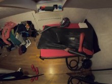 Vacbed Session Self Bondage - una mano afuera - cuarta vez en vacbed