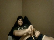 Papá sin cortar Bod Cock atrapa semen