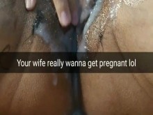 Mi esposa se mete la leche de otros hombres dentro de su coño y quiere quedar embarazada