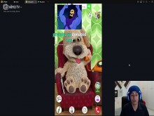 hablando con el gato