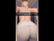 Puta universitaria de Snapchat se quita el condón mientras hace trampa en una fiesta y se lo envía a su novio