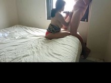 PAREJA WEBCAM AMATEUR BRITÁNICA Mamada junto a la ventana para una polla enorme
