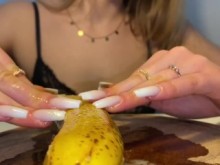 Masacre de plátano de uñas largas Parte 2 con aceite | MyNastyFantasy