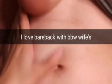 Me encanta cuando tu esposa monta mi polla a pelo hasta que le entra el creampie - Cuckold Snapchat Captions
