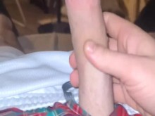 Sacudiendo mi gran polla