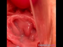 Loco Húmedo Primer Plano Amateur Coño Masturbación Webcam Compilación