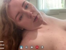 Te pone los cuernos en secreto con una BBC por FaceTime - Mamada/Follada/Facial - BustySeaWitch